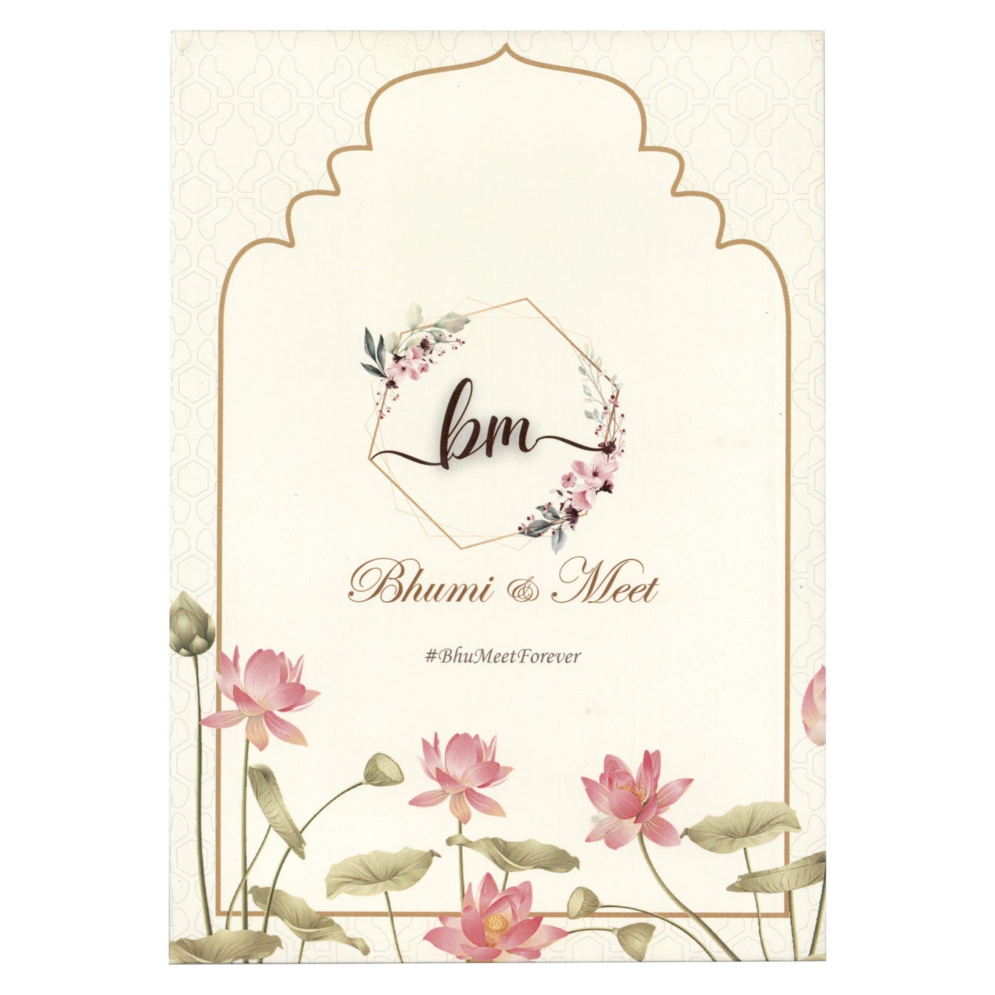 Floral Padded Thick Wedding Card | SS - 5010