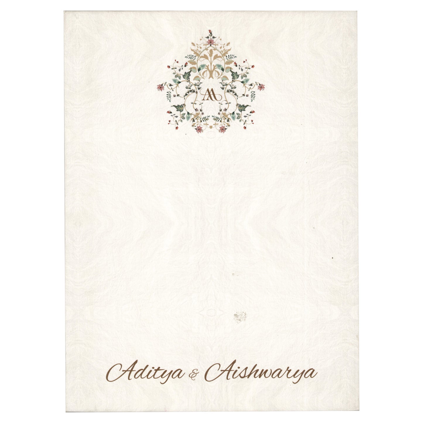 Elegant Wedding Card with Pastel Inserts | SS - 5009