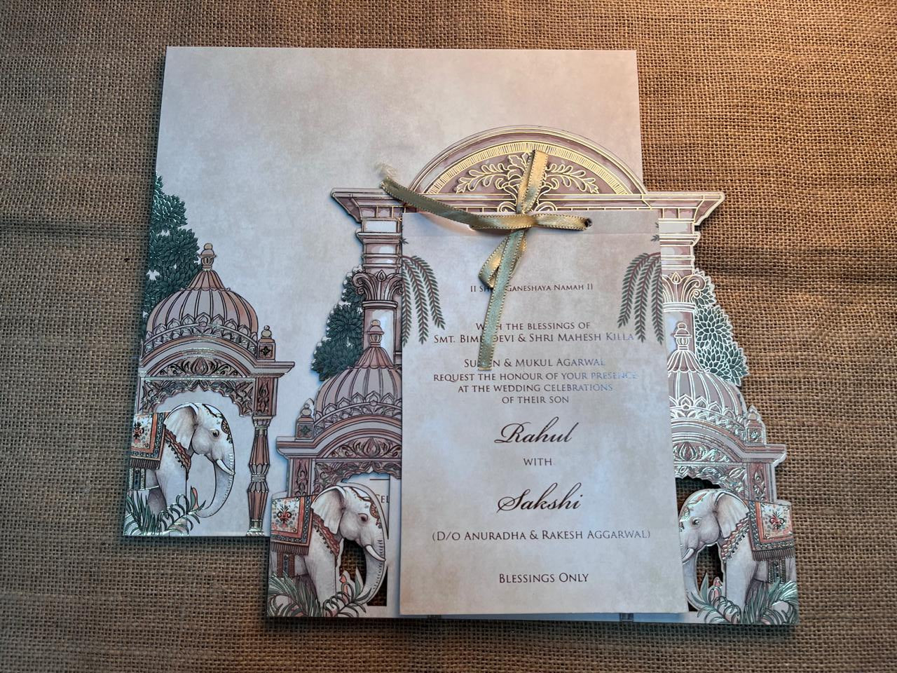 Traditional Lasercut Wedding Card | SS - 567