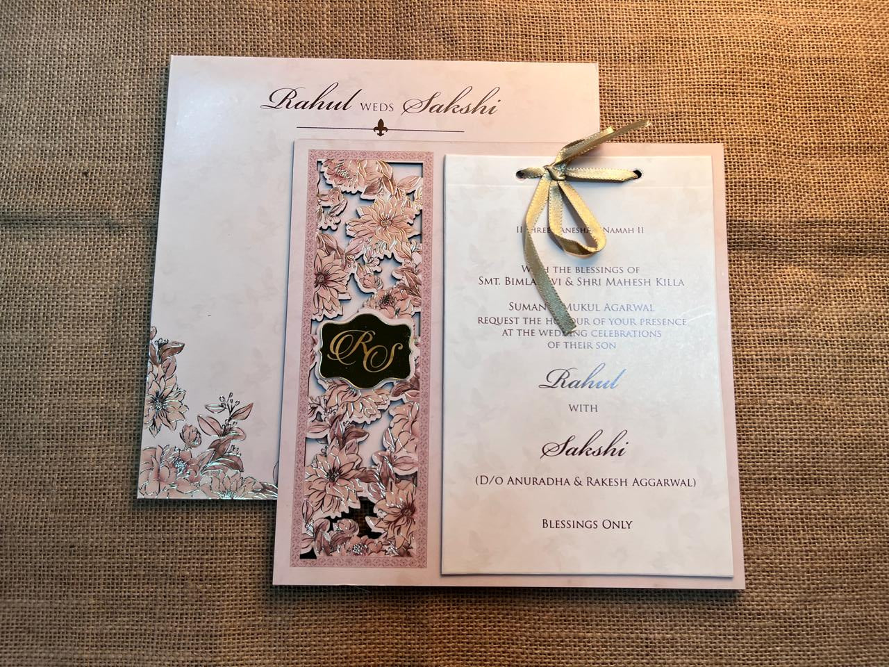 Lasercut Wedding Card | SS - 582