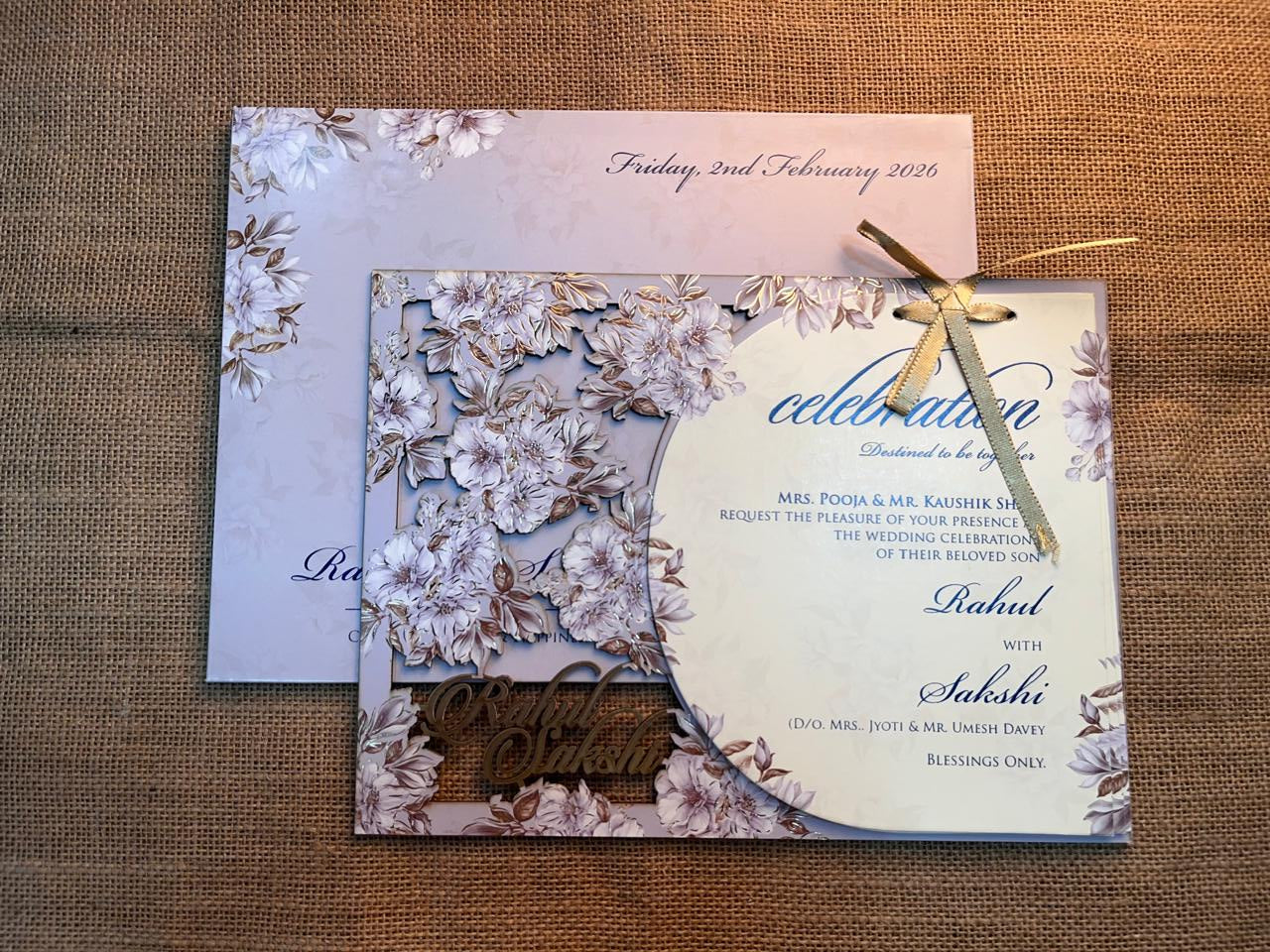 Lasercut Wedding Card | SS - 574