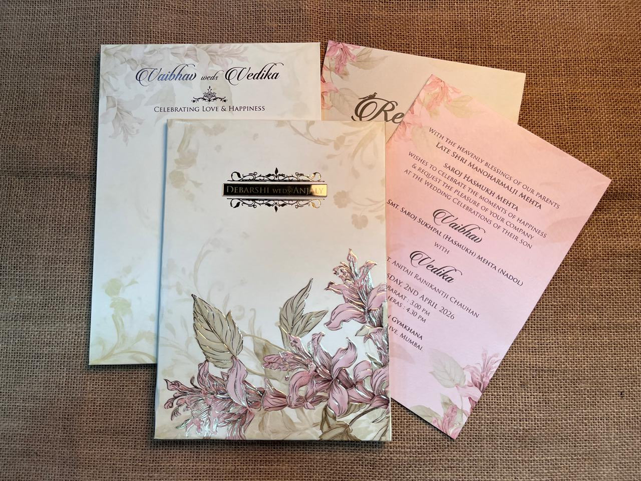 Floral Wedding Card | SS - 597