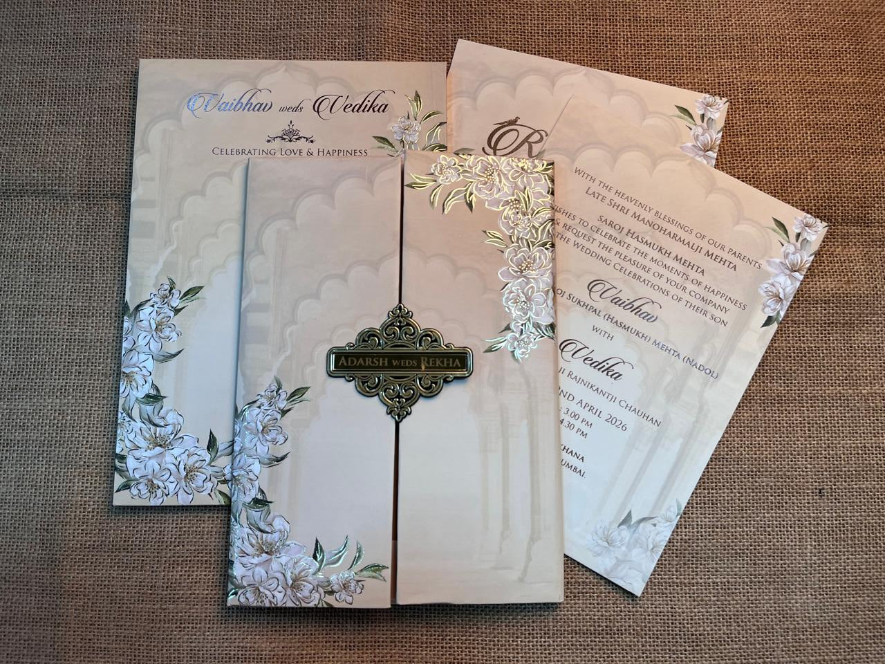 Door Theme Wedding Card | SS - 585
