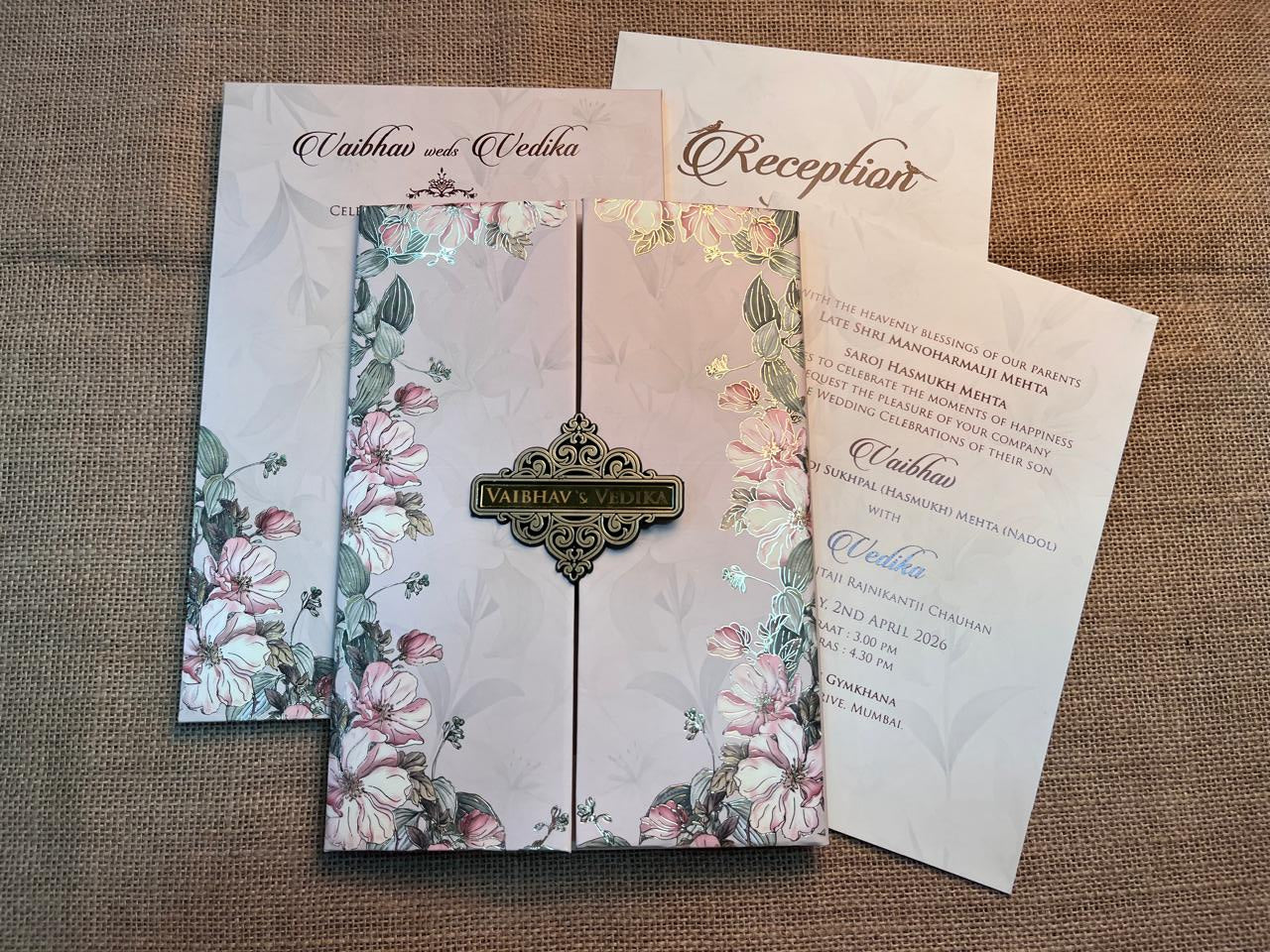 Floral Wedding Card | SS - 593