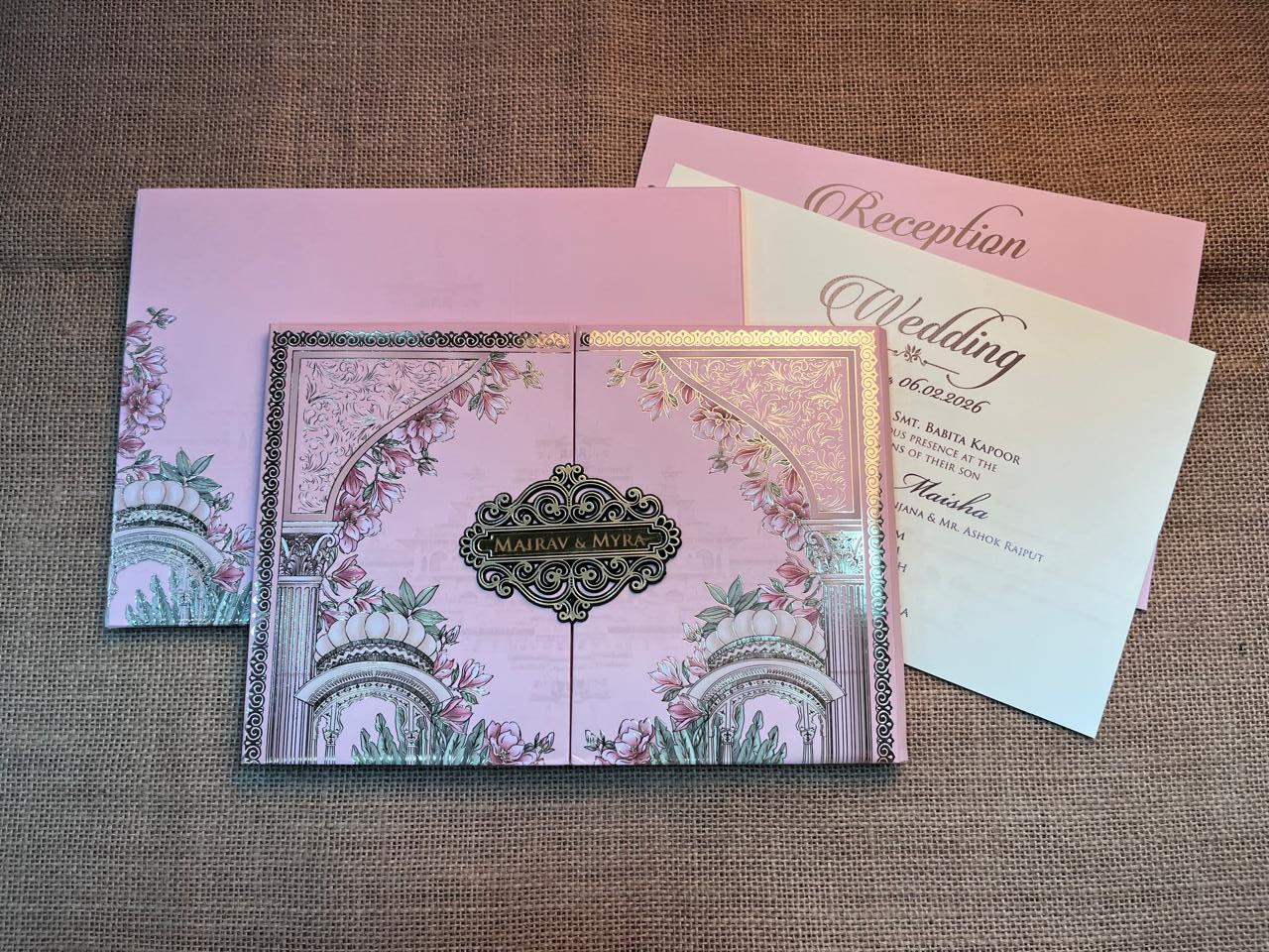 Door Theme Wedding Card | SS - 603