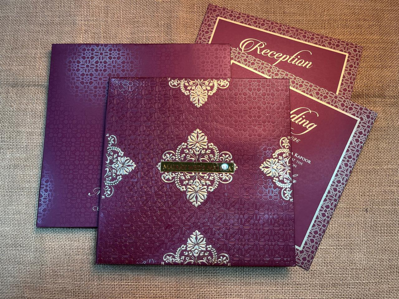Classy Elegant Wedding Card | SS - 622