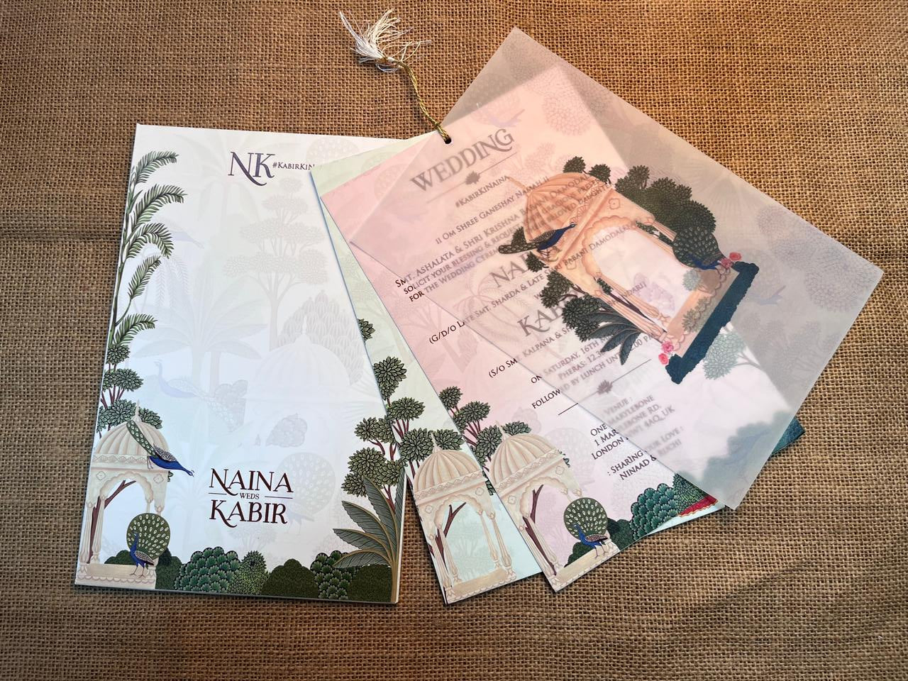 Vellum Paper : Pichwai Wedding Card | SS - 710