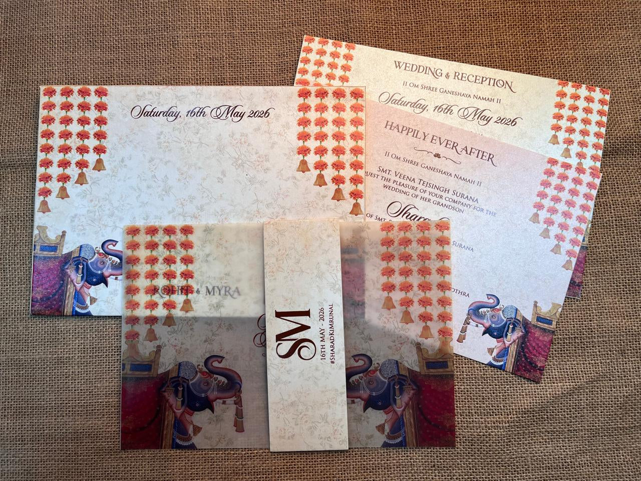 Vellum Paper : Traditional Wedding Card | SS - 713