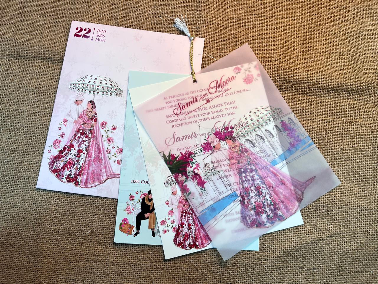 Vellum Paper Wedding Card | SS - 717