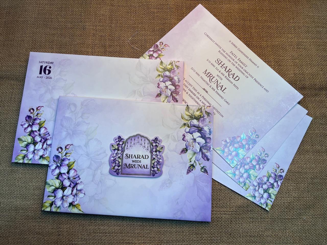 Elegant Floral Wedding Card | SS - 708
