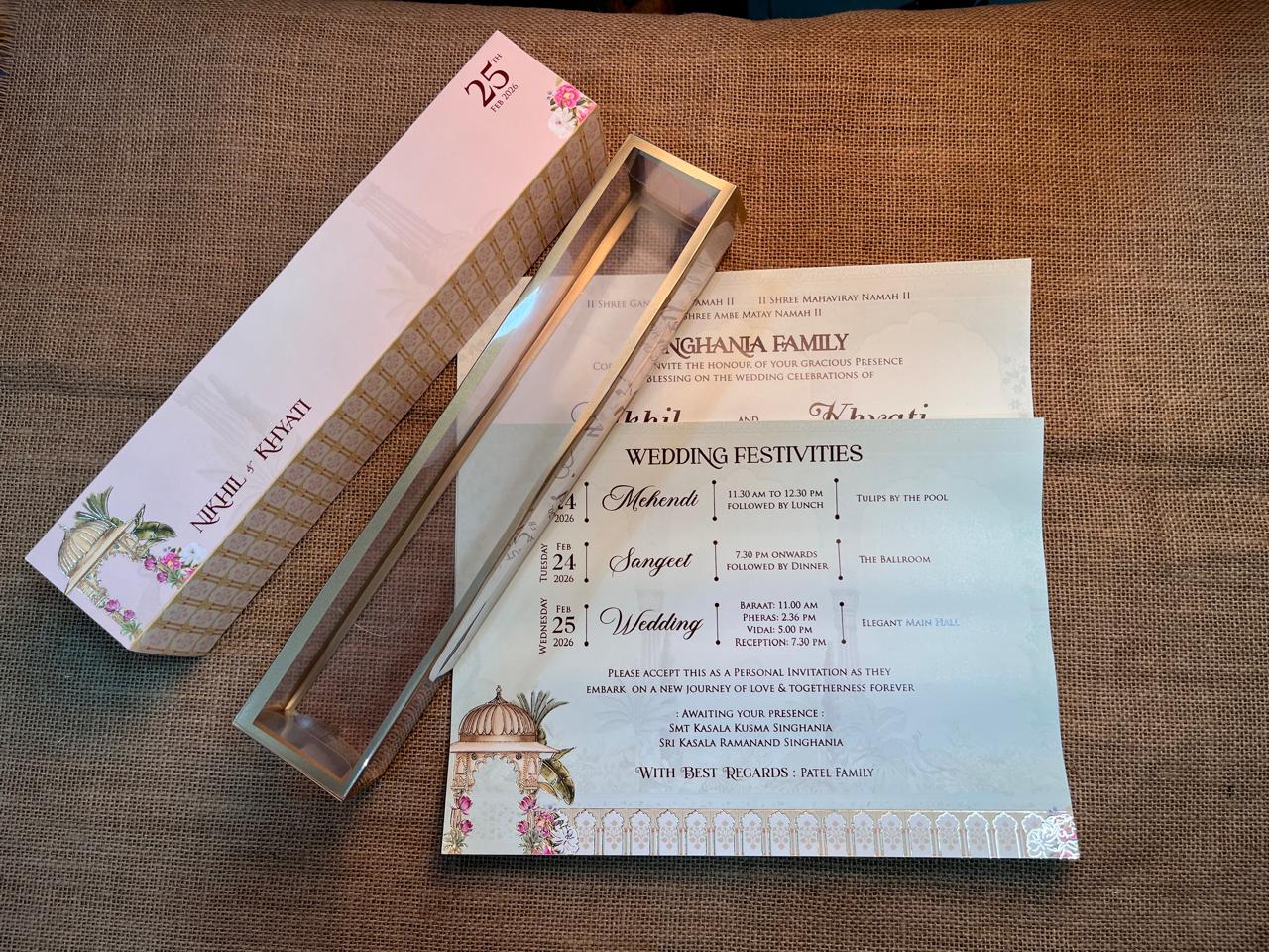 Elegant Scroll Wedding Card | SS - 721