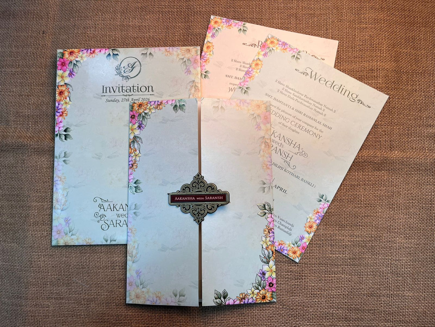 Floral Wedding Card | SS - 733