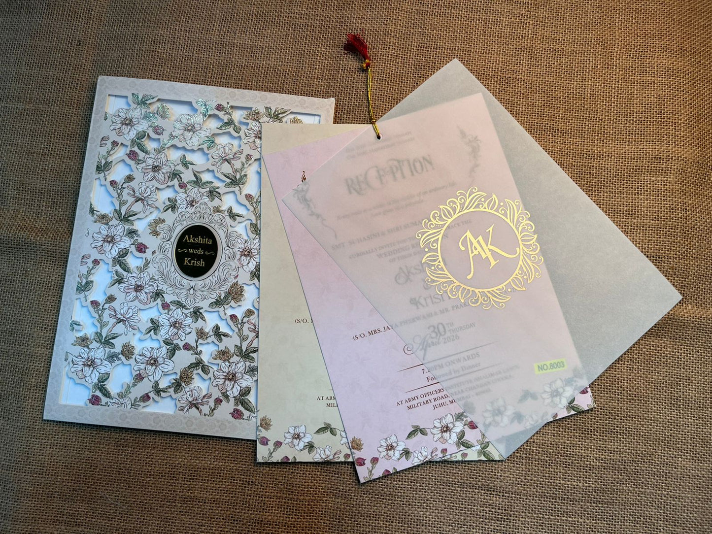Lasercut Wedding Card | SS - 734