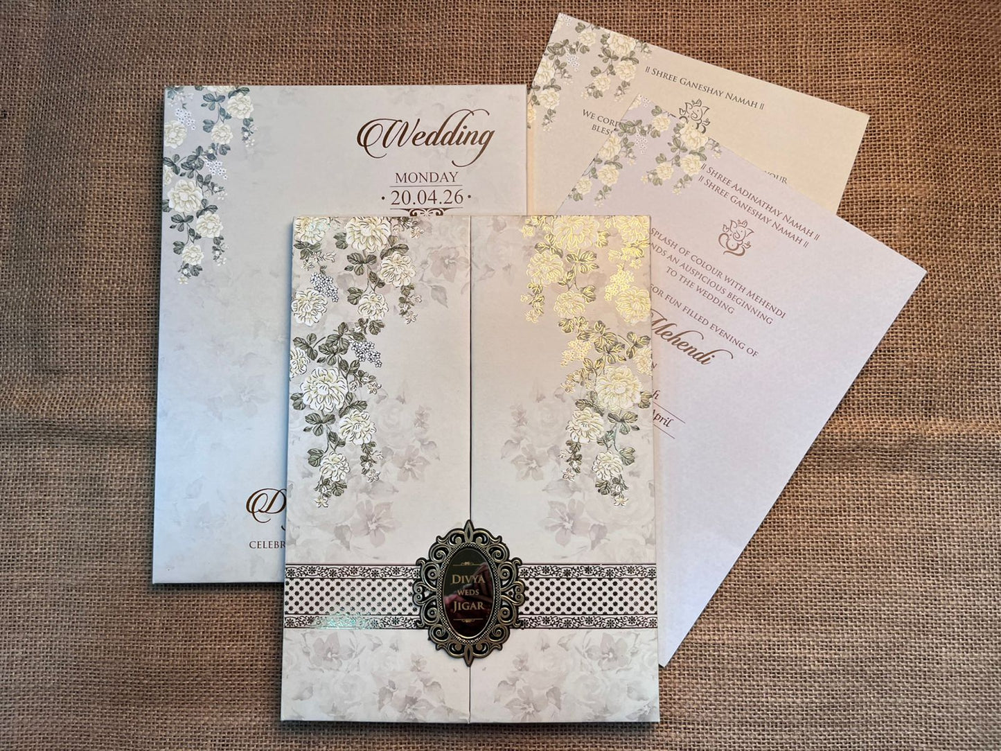 Floral Wedding Card | SS - 739