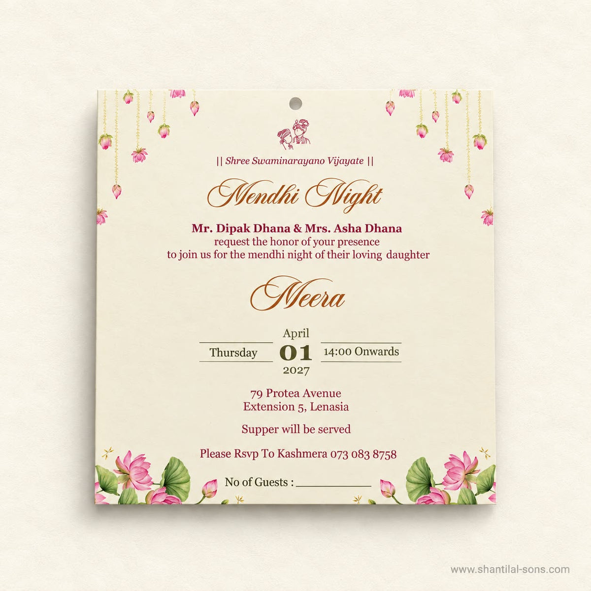 Floral Designer Wedding Invitation | SS - 2026 - A