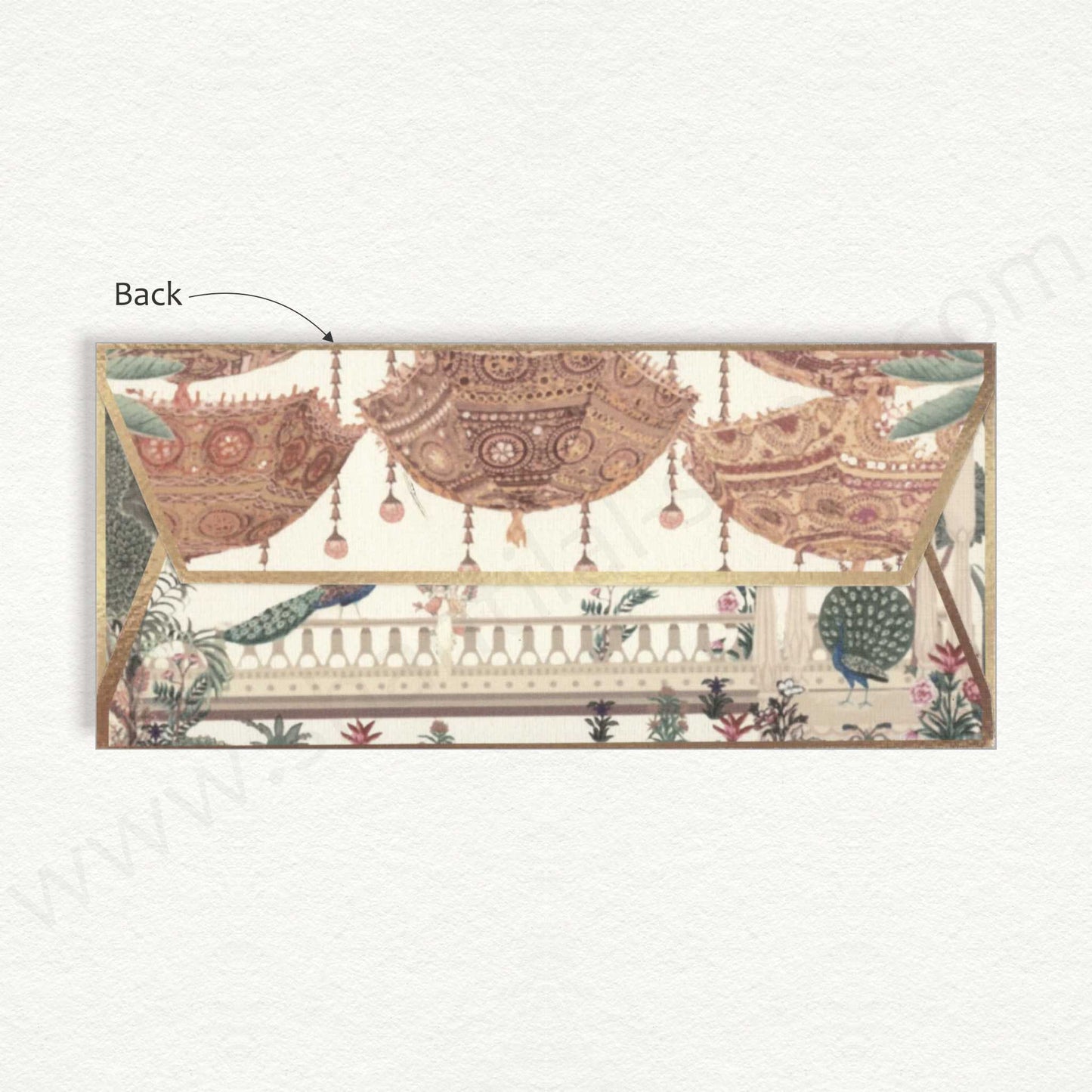 Designer Peacock Theme Cash Envelope | G-71