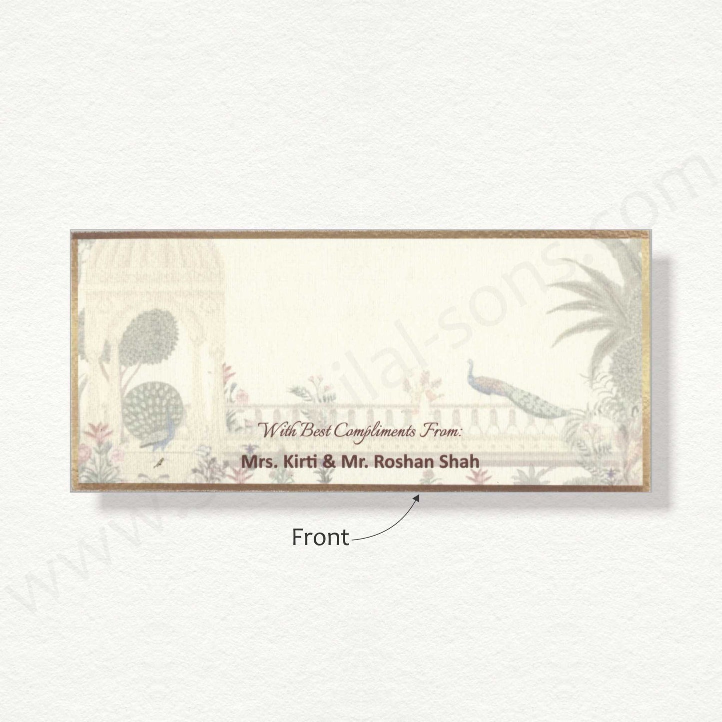 Designer Peacock Theme Cash Envelope | G-71