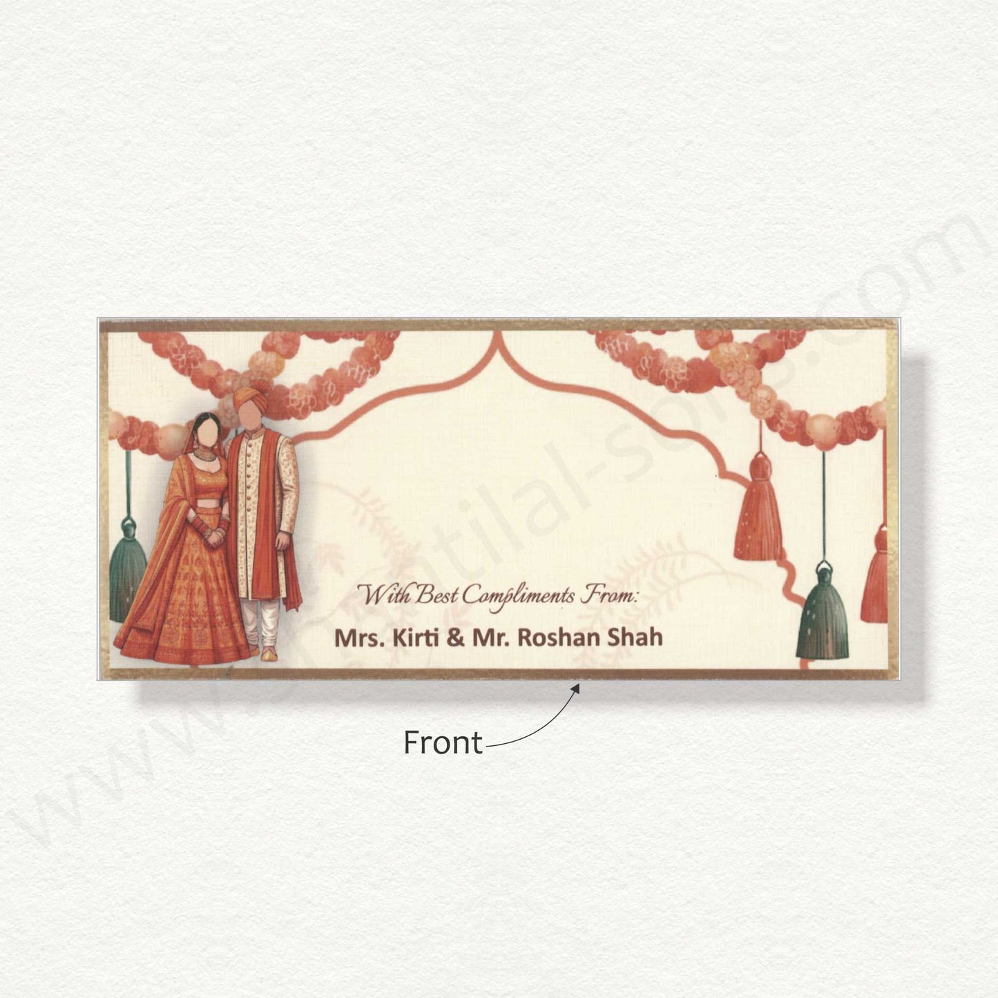 Cash Envelope With Wedding Caricature | G-67
