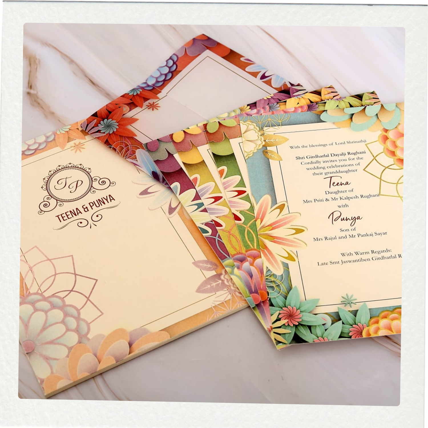 Floral Wedding Invitations – Designer & Botanical Cards | Shantilal & Sons