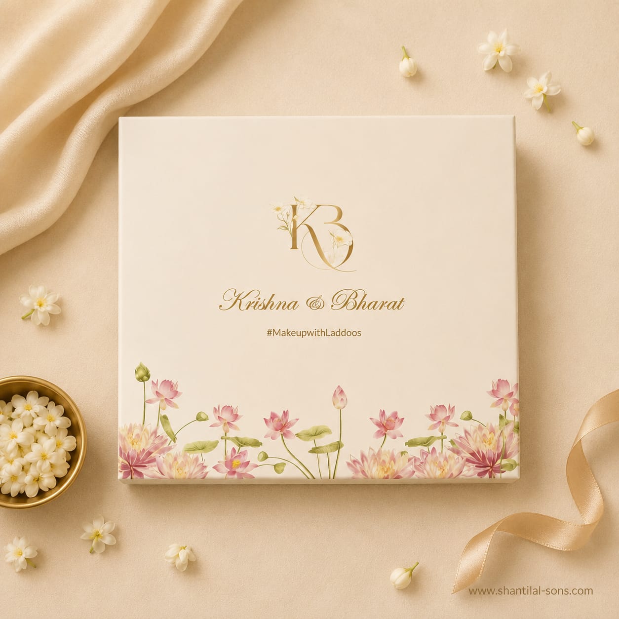 Lotus Wedding Invitation Box | SS-3511