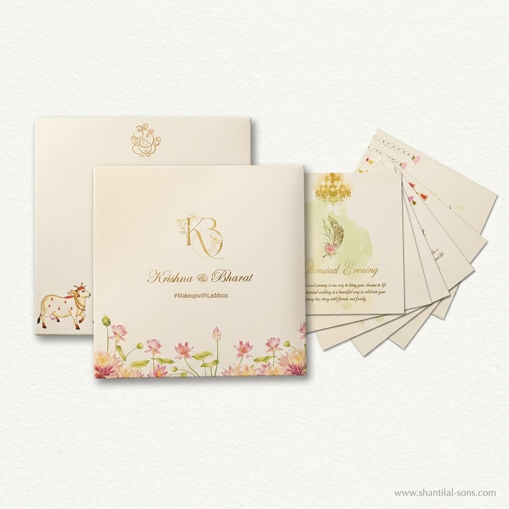 Lotus Wedding Invitation Box | SS-3511