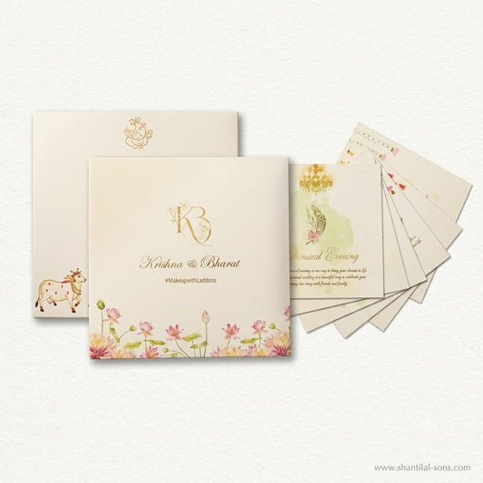 Lotus Wedding Invitation Box | SS-3511