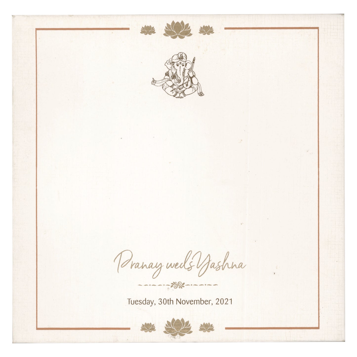 Pastel Lotus Box Wedding Card | SS - 5015