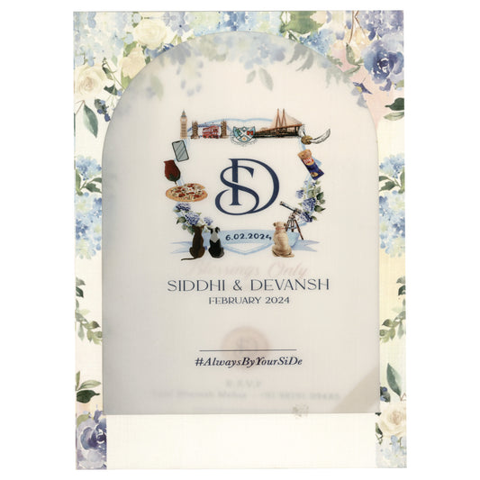 Floral Theme Wedding Invitation | SS - 5003