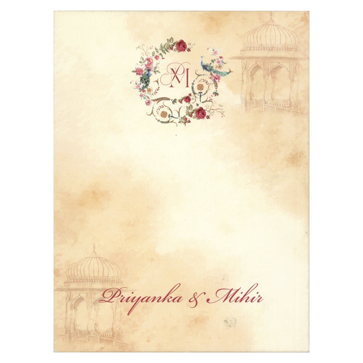 Traditional Wedding Cards with Royal Theme | SS - 5006