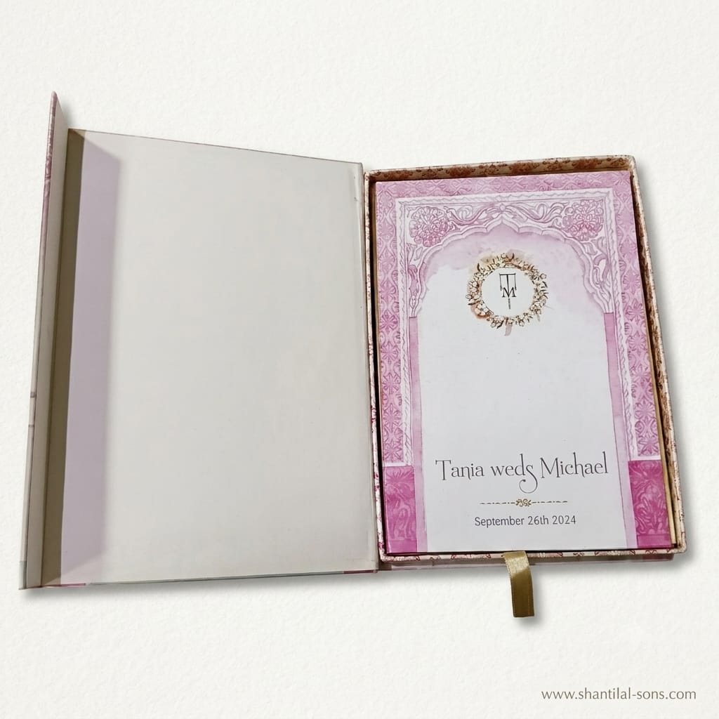 Pastel Heritage Wedding Invitation Folder | SS-8096