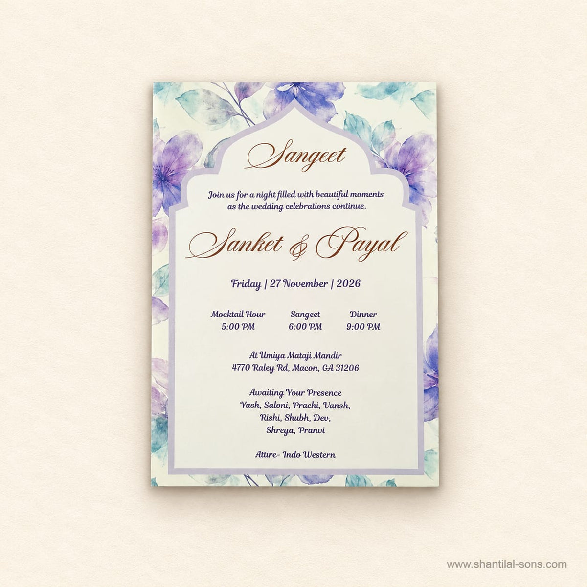 Floral Wedding Invitation | SS - 2009