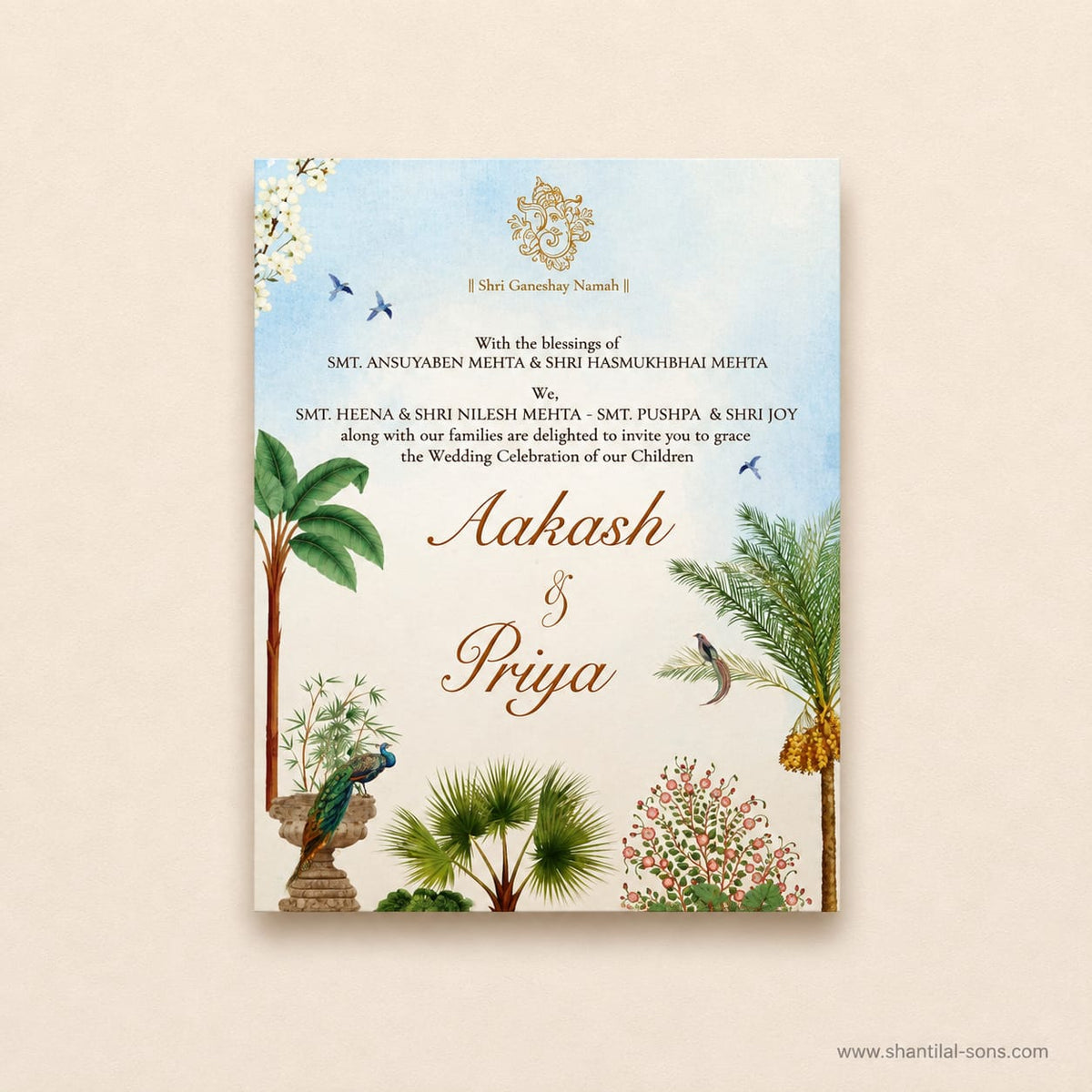 Harmonious Fusion: Designer Pastel Card | SS - 8017