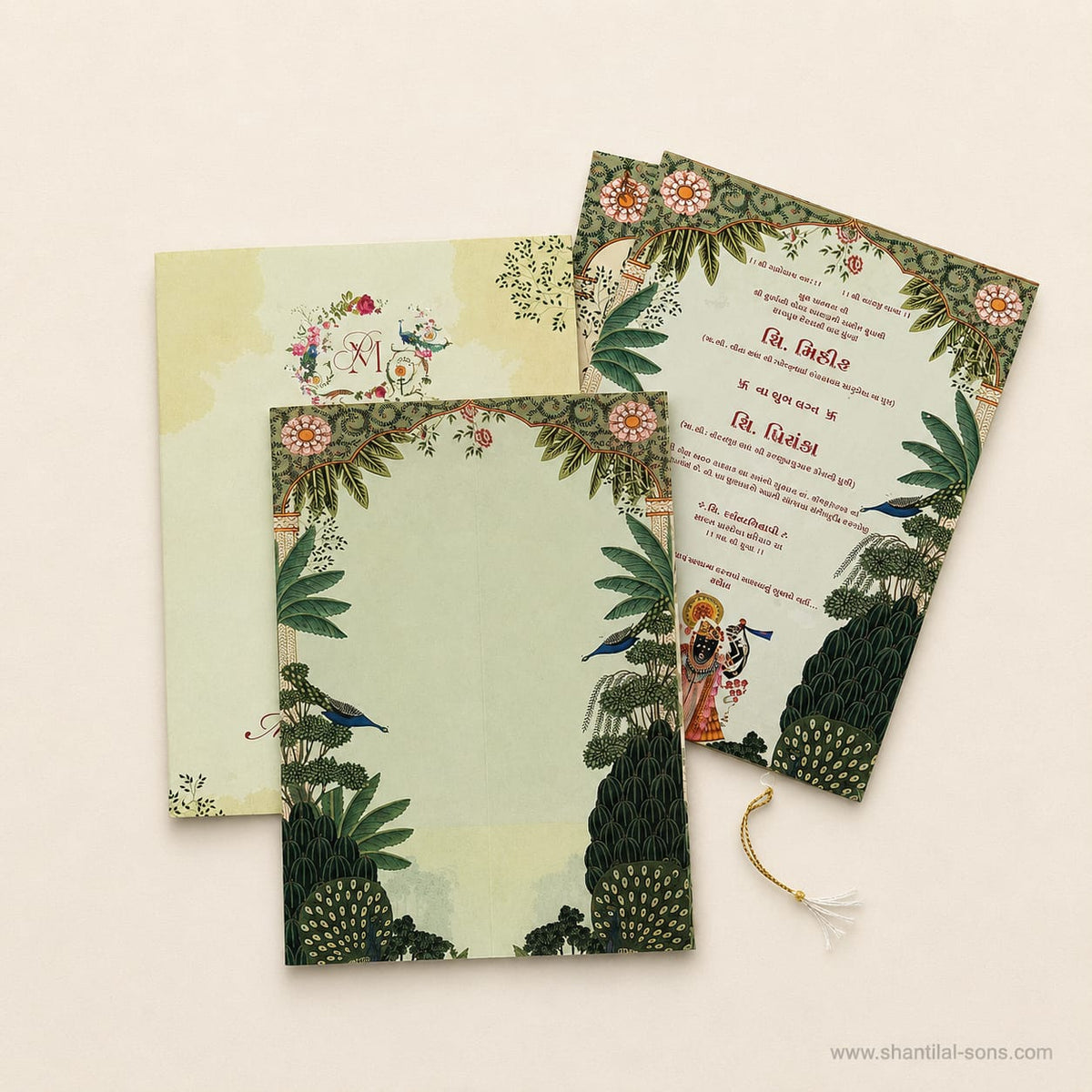 Pichwai Wedding Card with Shreenathji | SS - 8001