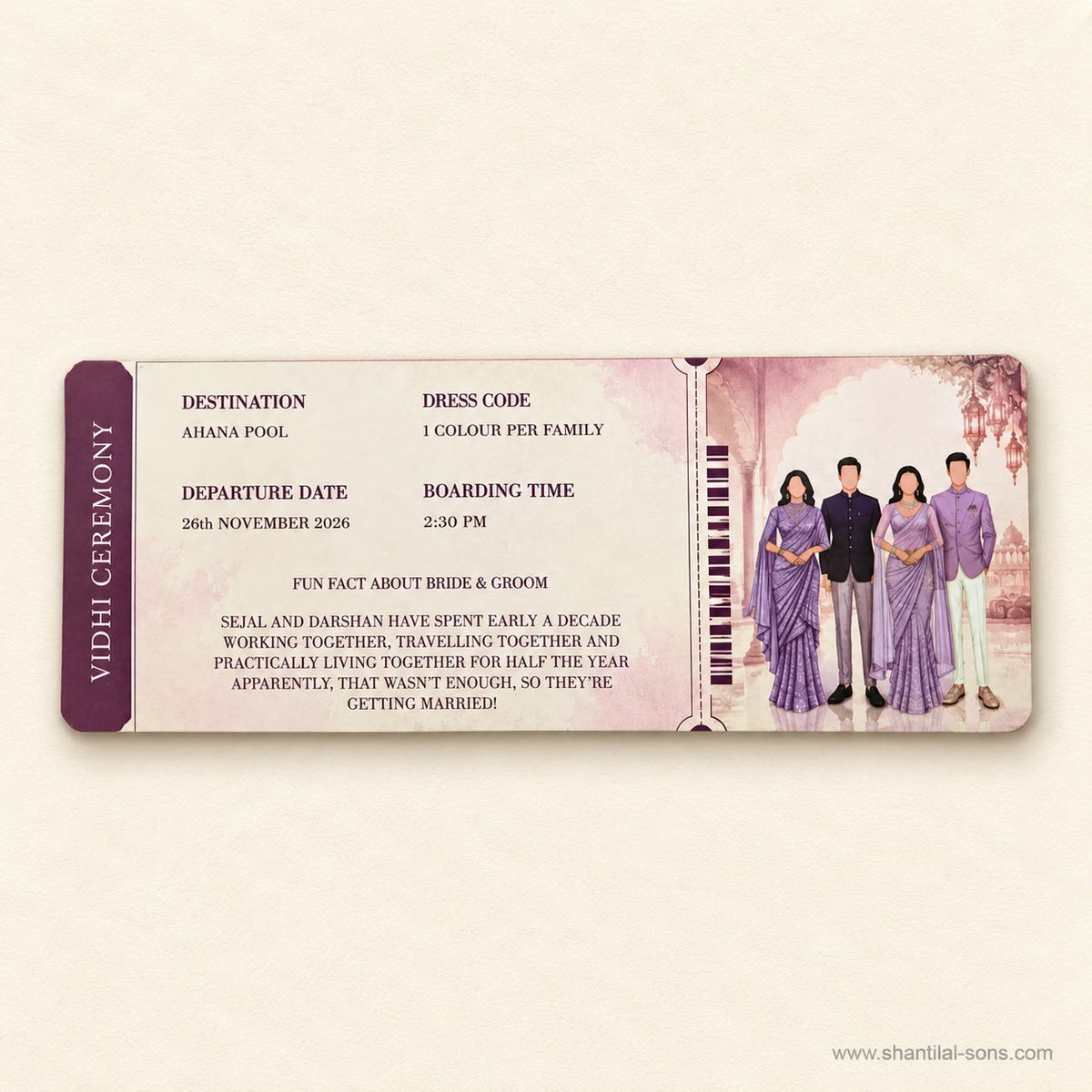 Travel Story Wedding Passport Invitation | SS- 2070 -A