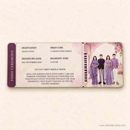 Travel Story Wedding Passport Invitation | SS- 2070 -A