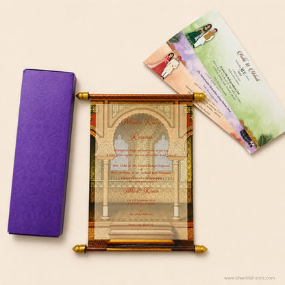 Palace Scroll Wedding Invitation |SSR-37