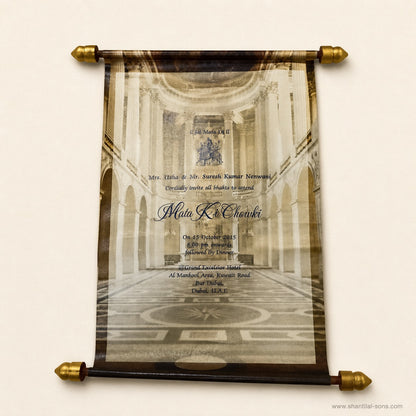 Heritage Scroll Wedding Invitation |SSR-32