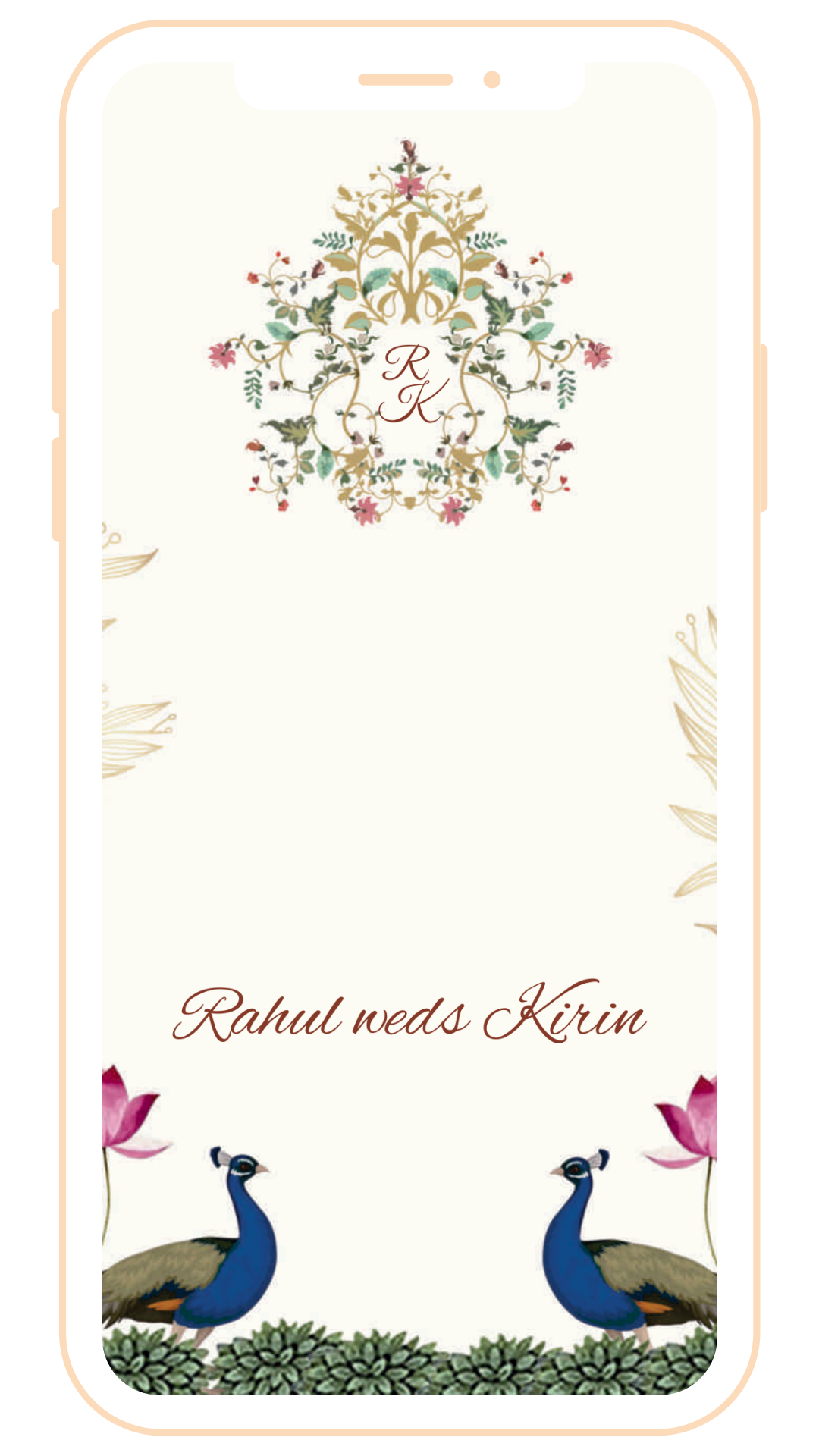 Peacock Theme Digital Card | E-124