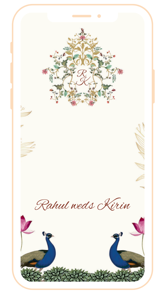 Peacock Theme Digital Card | E-124