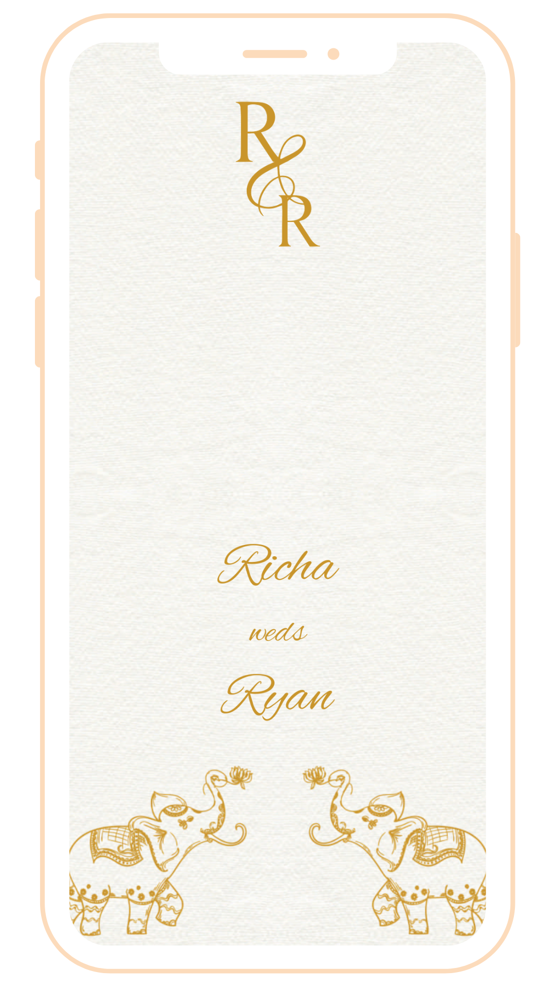 Designer Ecard with Elephants | E-126