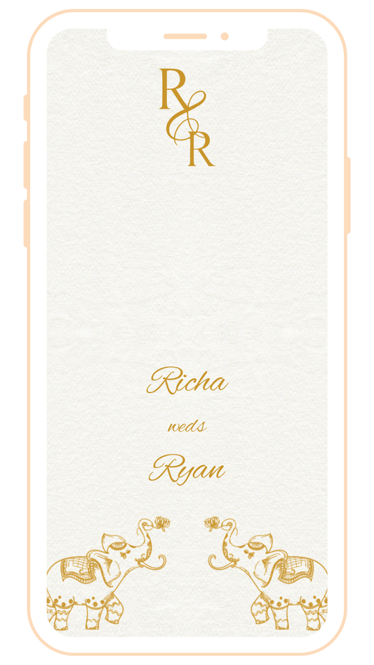 Designer Ecard with Elephants | E-126