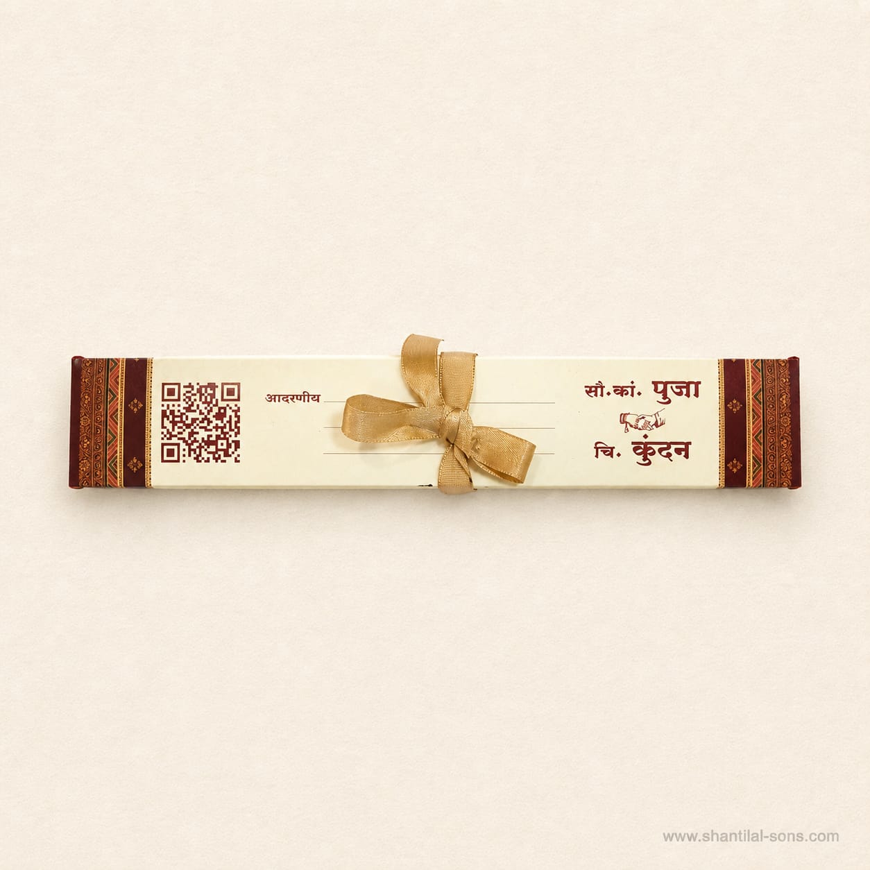 Elegant Traditional Scroll Invitation |SSR-46
