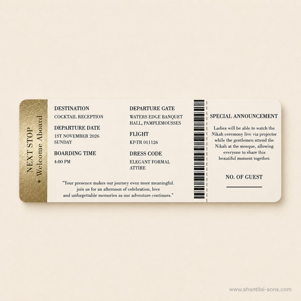 Travel Story Wedding Passport Invitation | SS-