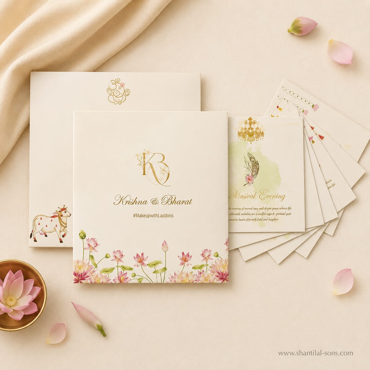 Lotus Wedding Invitation Box | SS-3511