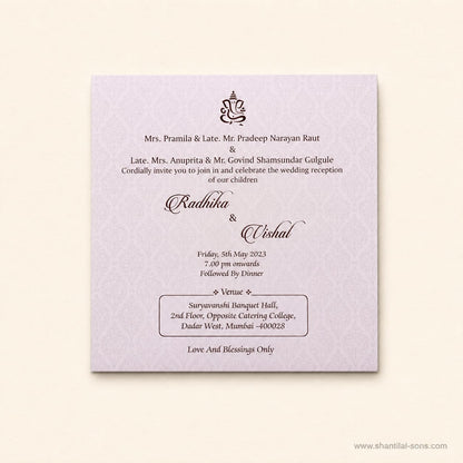 Lasercut Wedding Cards in Pastel theme |  SS - 9008
