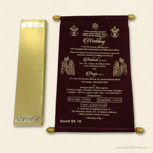 Elegant Scroll Invitation | SSR- 55