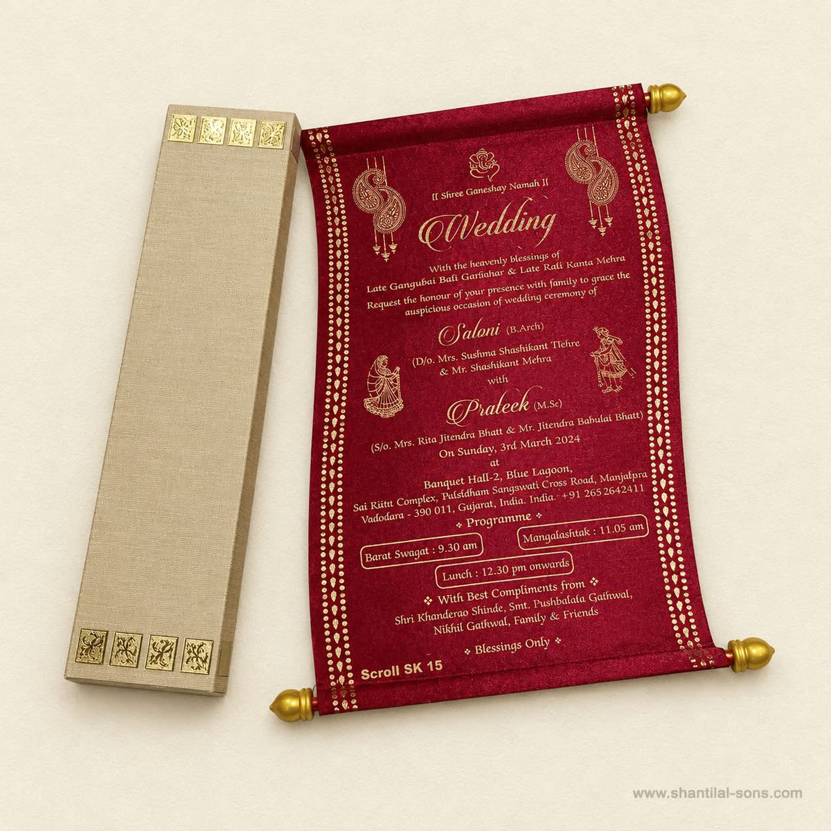 Elegant Scroll Invitation | SSR- 52