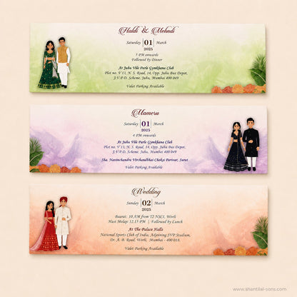 Destination Scroll Wedding Invitation |SSR-38