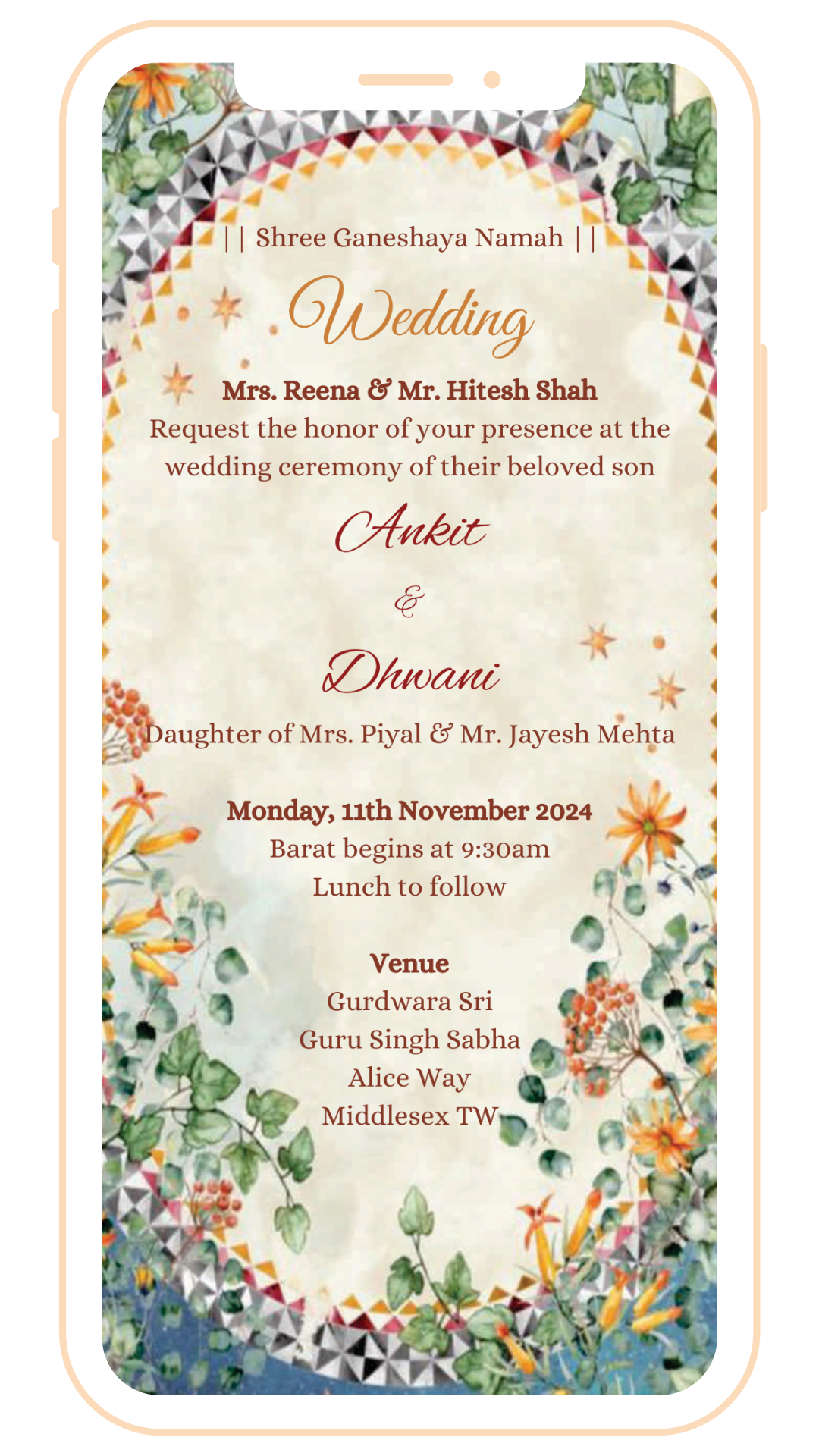 Classy Digital Einvite | E-106