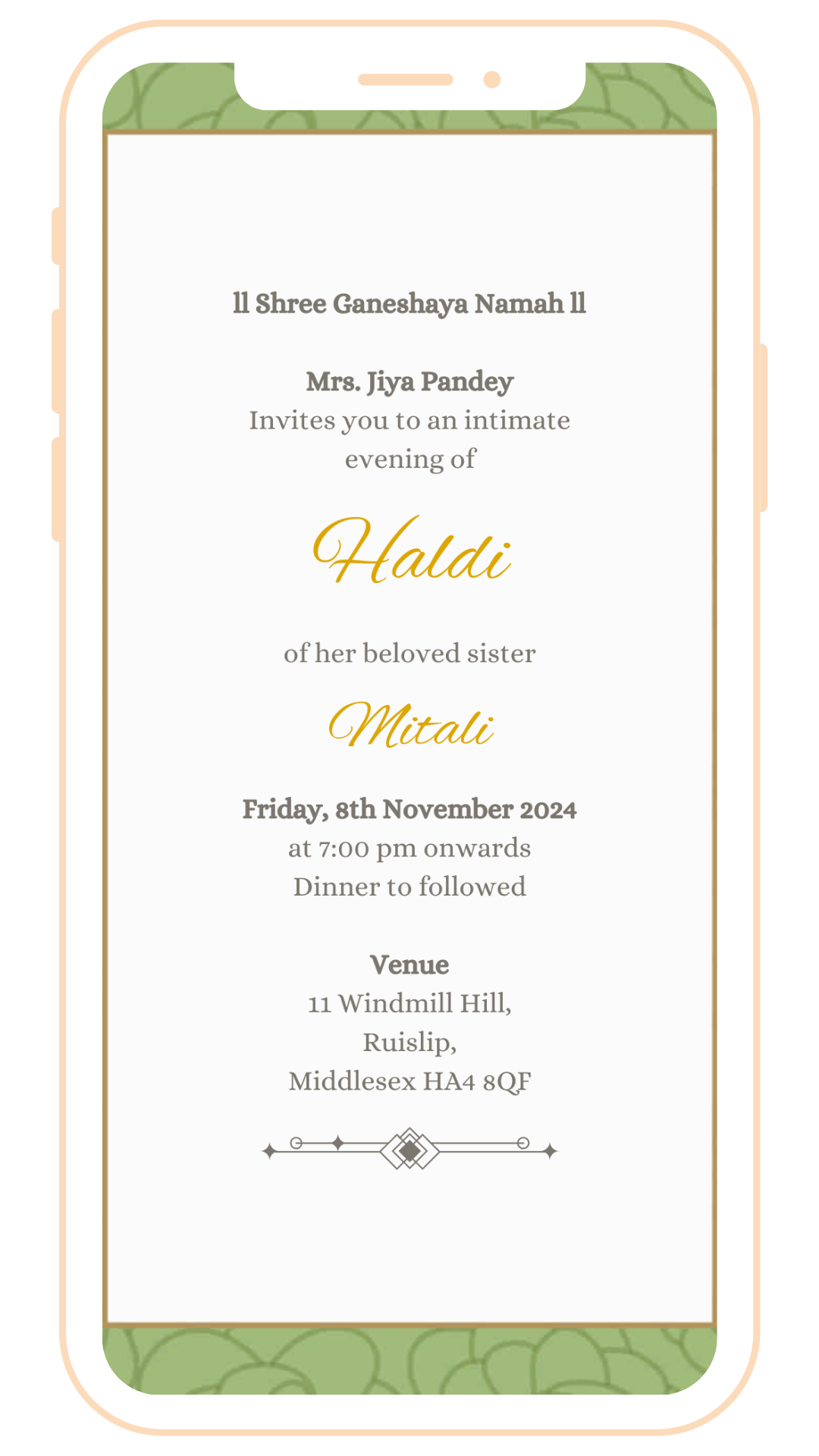 Classy Digital Einvite | E-120